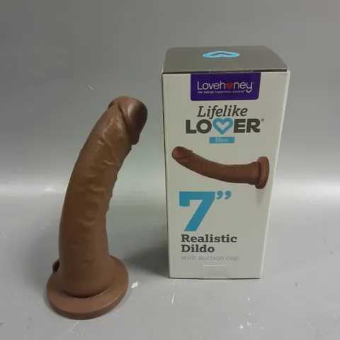 BOXED LOVEHONEY LIFELIKE LOVER ULTRA 7 INCH REALISTIC SUCTION CUP DILDO