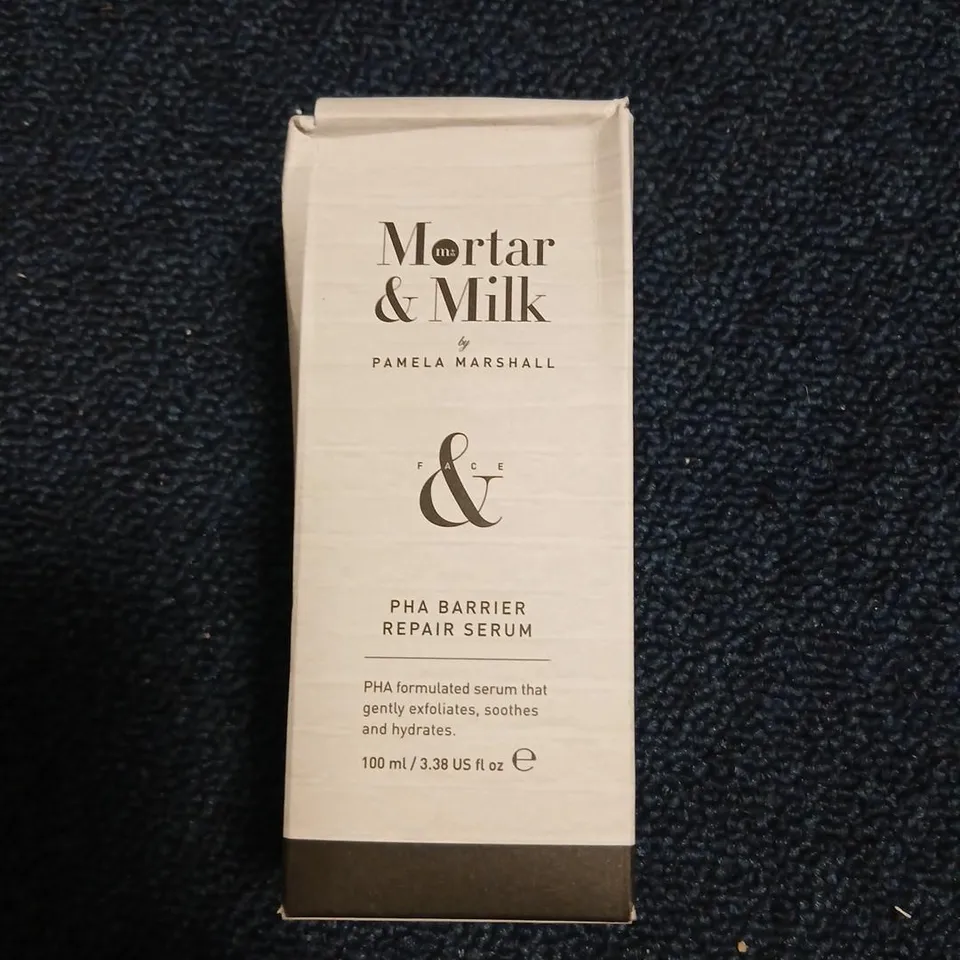 BOXED MORTAR AND MILK BY PAMELA MARSHALL PHA BARRIER REPAIR SERUM 100ML