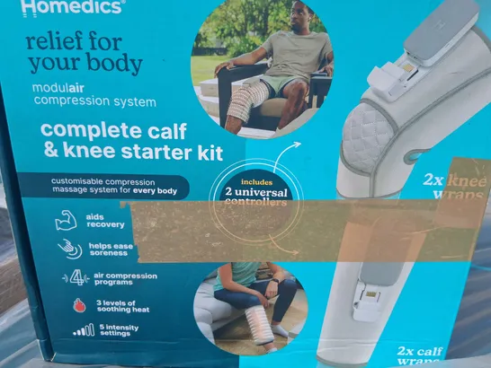 Lot 3514: BOXED HOMEDICS MODULAR COMPRESSION SYSTEM COMPLETE CALF AND ...