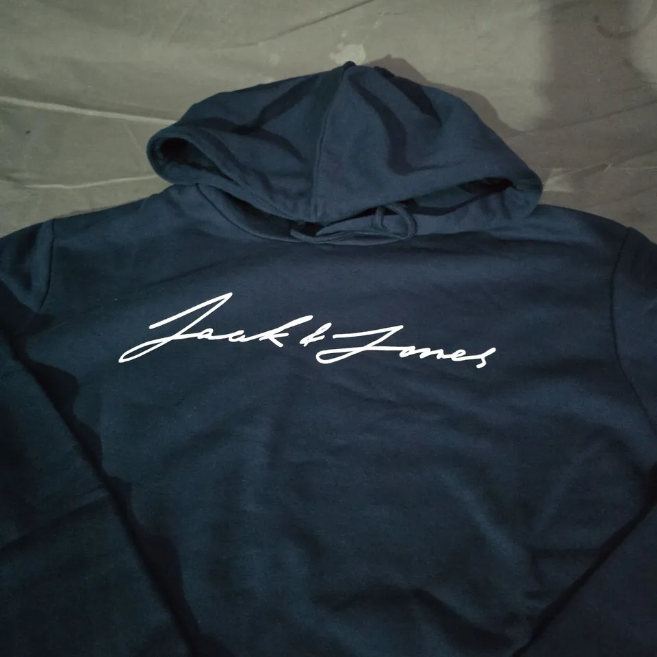 JACK & JONES NAVY HOODIE - SIZE UNSPECIFIED