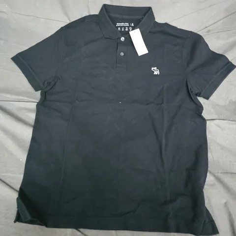 ABERCROMBIE & FITCH POLO SHIRT – BLACK – UK M