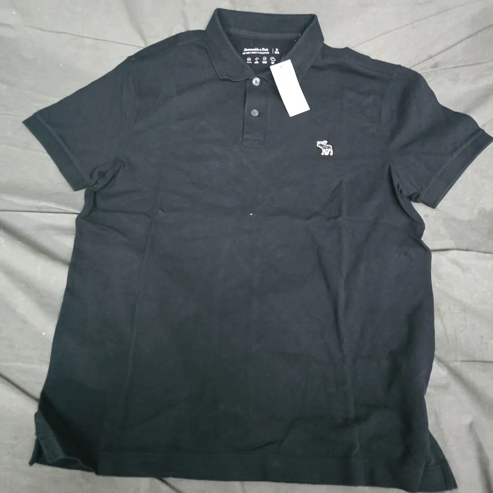 ABERCROMBIE & FITCH POLO SHIRT – BLACK – UK M