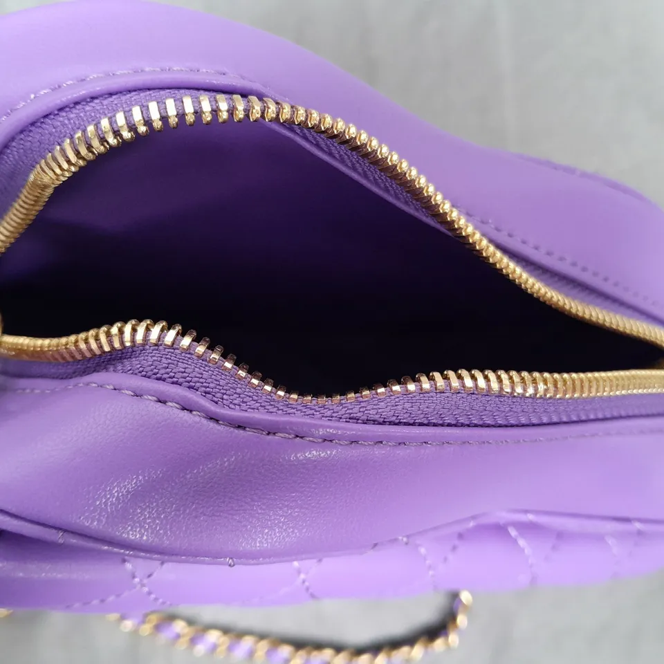 CHANEL PURPLE LOVE HEART BAG