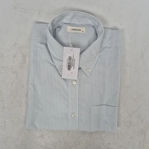 SIRPLUS AIR BLUE STRIPE BUTTON-DOWN SHIRT SIZE XL