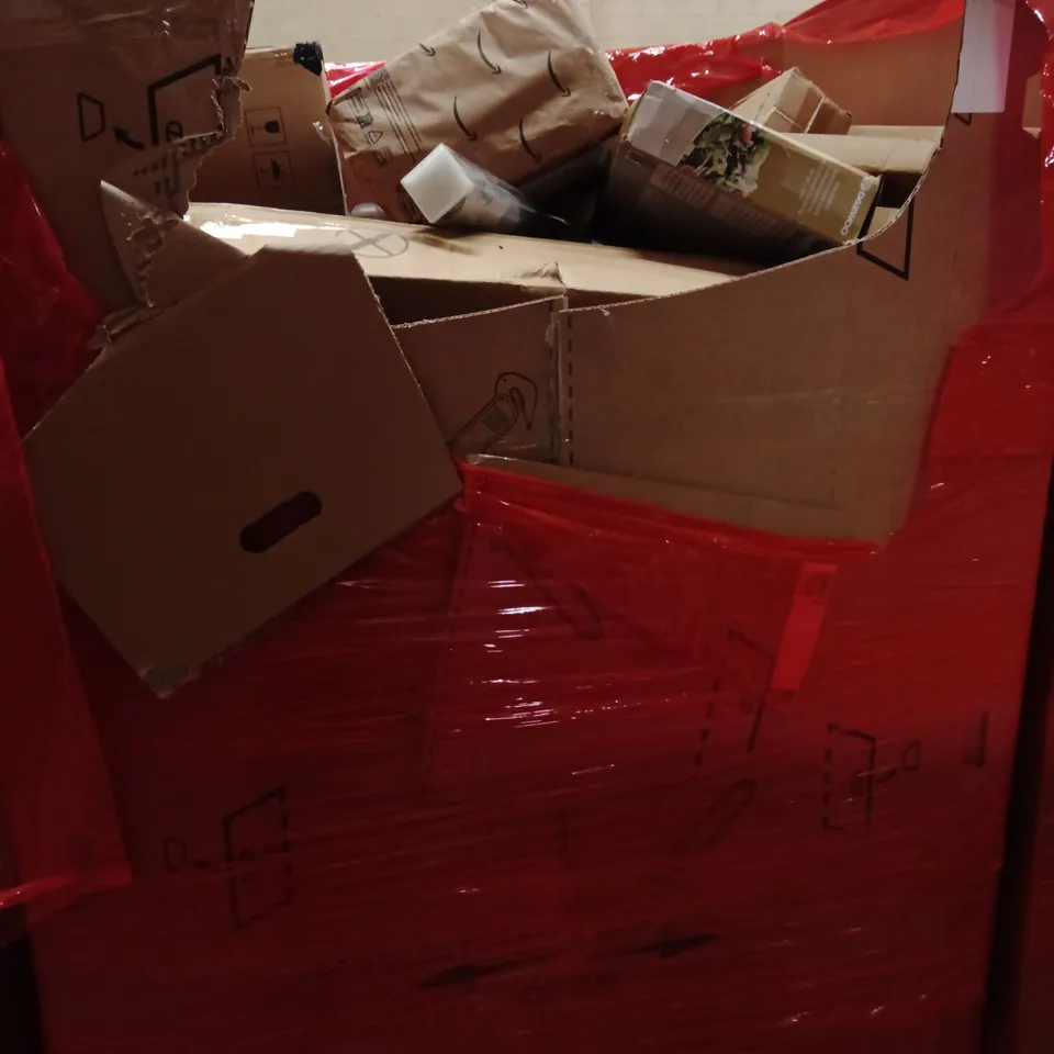 PALLET OF ASSORTED HOUSEHOLD GOODS AND PRODUCTS TO INCLUDE;DOUBLE HOT PLATE,CAT LITTER BOX, FOLDABLE WASHING MACHINE
