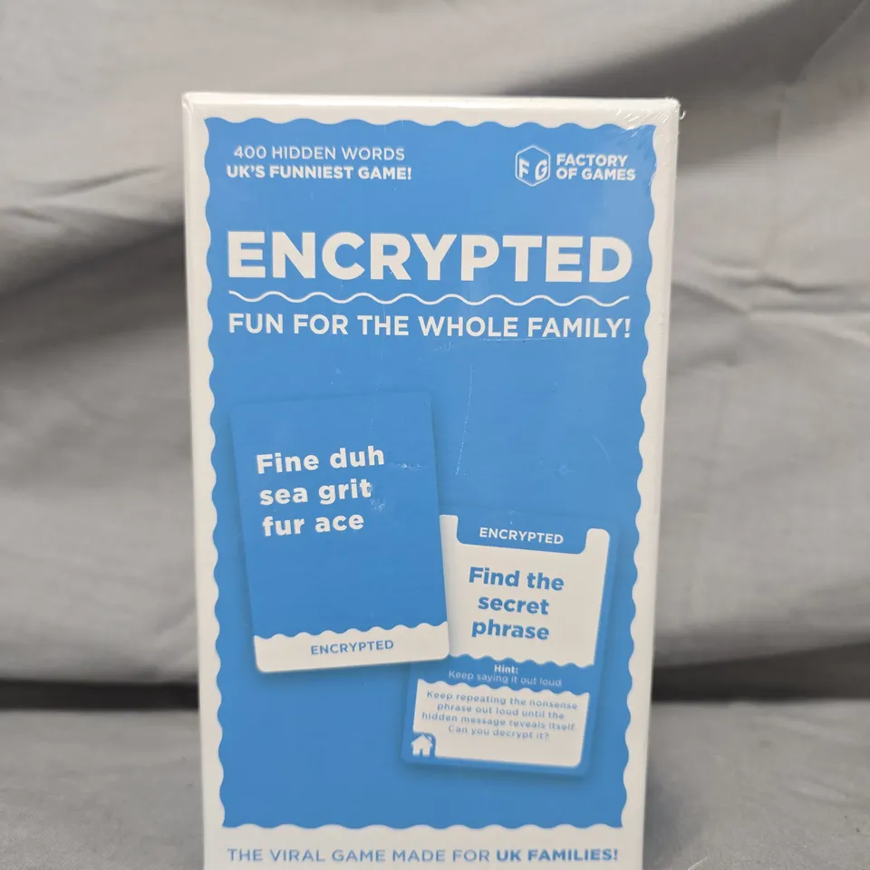SEALED ENCRYPTED PARTY CARD GAME