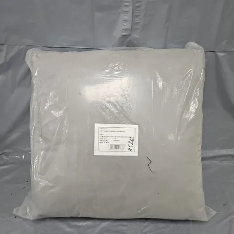 2 LARGE PLAIN FLOOR CUSHIONS IN GREY (55X55CM)