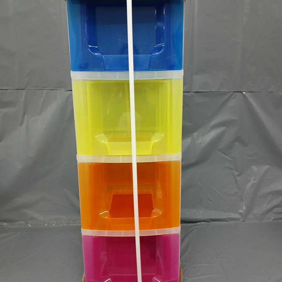 REALLY USEFUL BOX MULTI-COLOURED STORAGE BOX TOWER