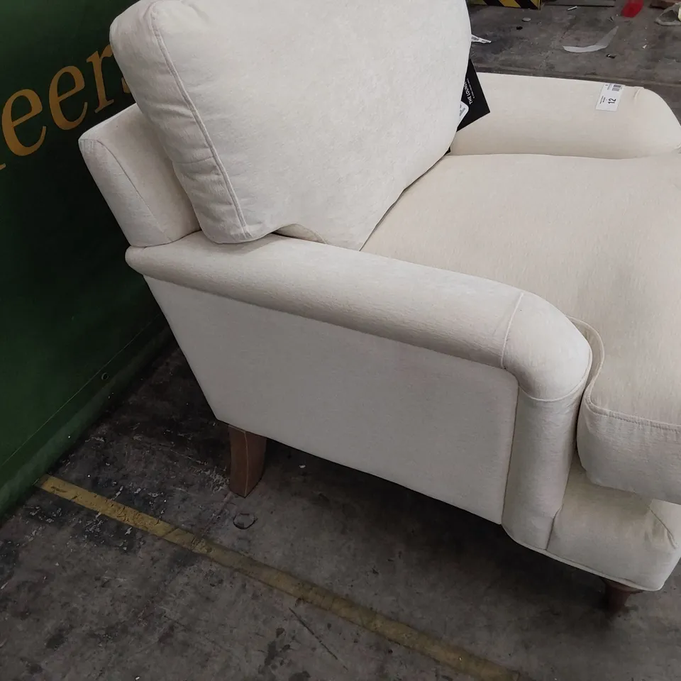 QUALITY BRITISH MADE LOUNGE Co EASY CHAIR NATURAL FABRIC