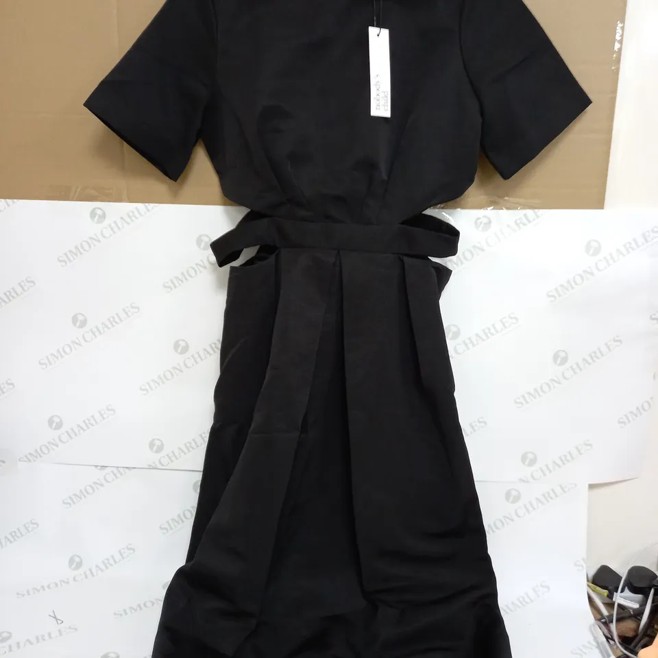 NOBODYS CHILD ALICIA MIDI DRESS PLAIN IN BLACK