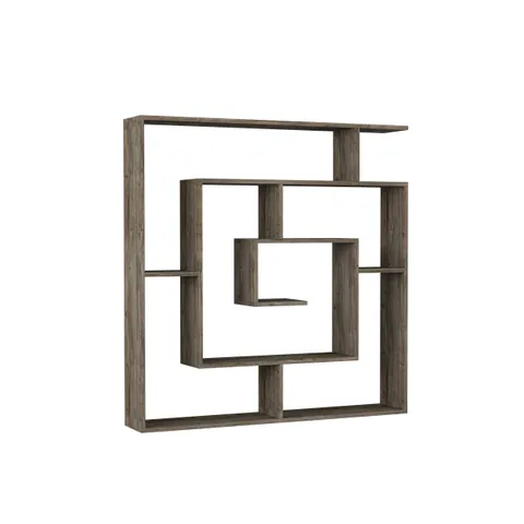 BOXED LABIRENT BOOKCASE IN DARK COFFEE