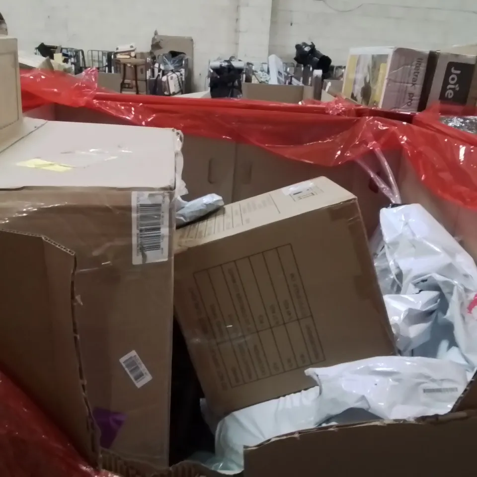 PALLET OF ASSORTED HOUSEHOLD GOODS AND PRODUCTS TO INCLUDE;DESK,AREA RUG,TOILET SEAT