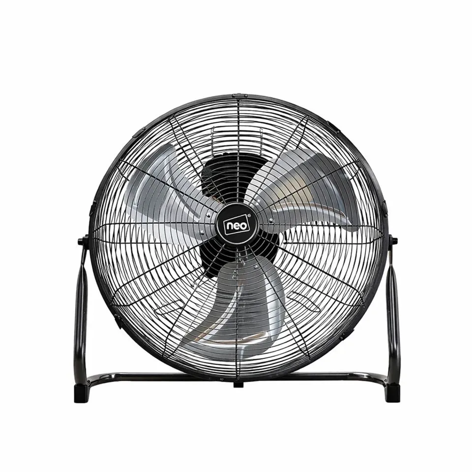 BOXED NEO HIGH VELOCITY BLACK METAL FLOOR FREESTANDING FAN - 12 INCH