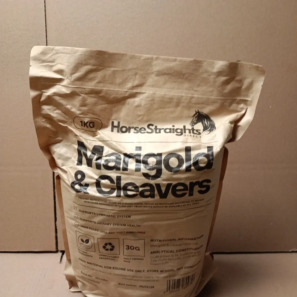 HORSESTRAIGHTS DIRECT HORSE FEED MIX – MARIGOLD & CLEAVERS (1KG)