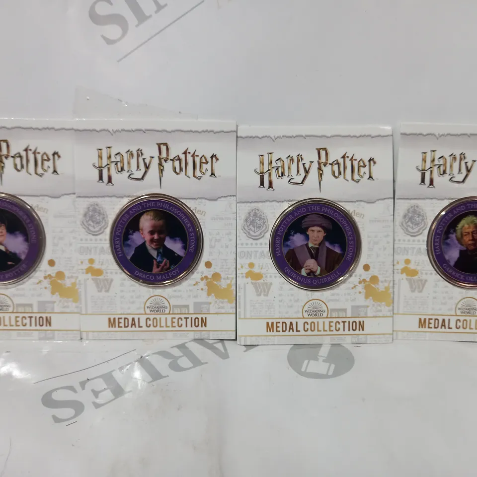 HARRY POTTER SET OF 4 COLLECTIBLE CHARACTER MEDALS