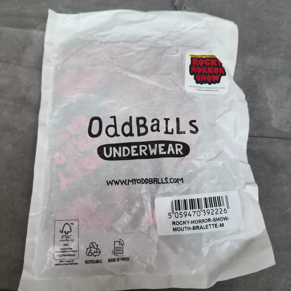ODDBALLS UNDERWEAR BRALETTE – WOMEN'S M (ROCKY HORROR SHOW)