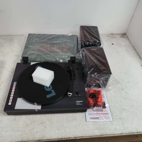 BOXED LENCO LS-300BK TURNTABLE WITH BLUETOOTH MMC CARTRIDGE