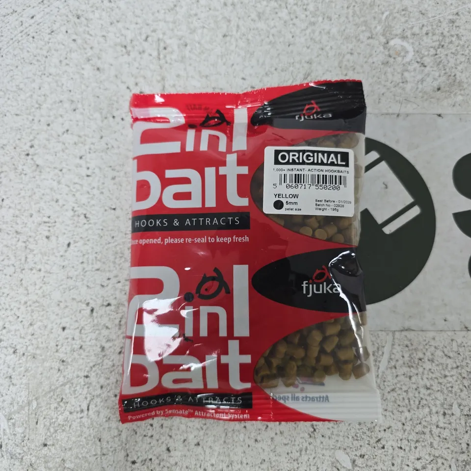 FISHING BAIT PELLETS – YELLOW 5MM, ORIGINAL INSTANT-ACTION HOOKBAITS, 195G