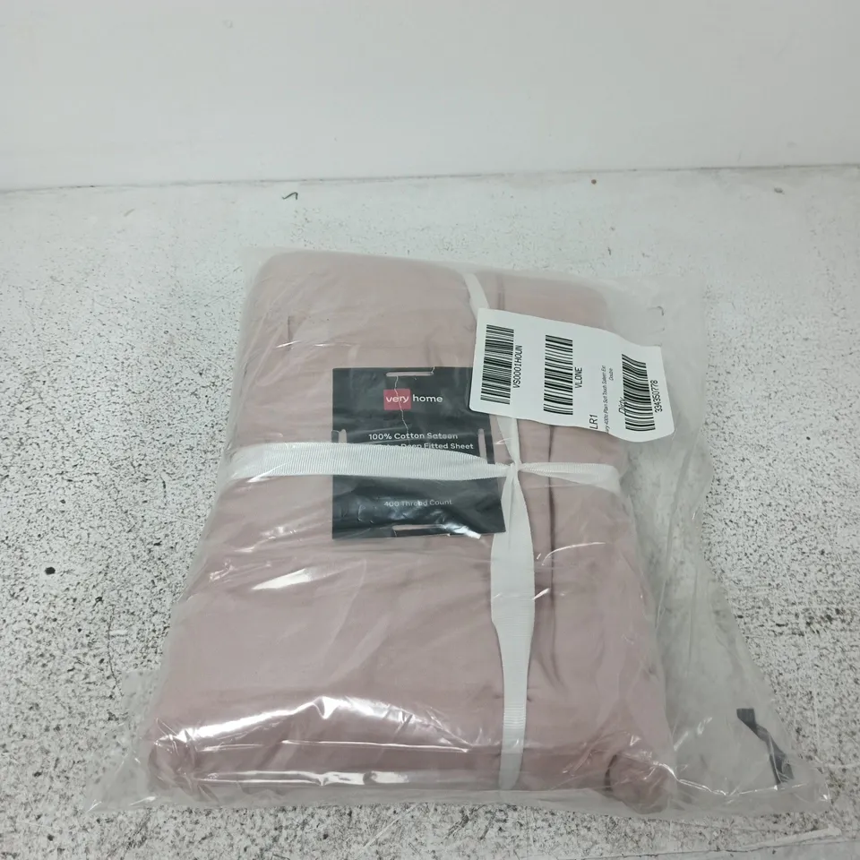 THE VERY COLLECTION LUXURY 400 THREAD COUNT SOFT TOUCH COTTON SATEEN 32 CM EXTRA DEEP FITTED SHEET DOUBLE
