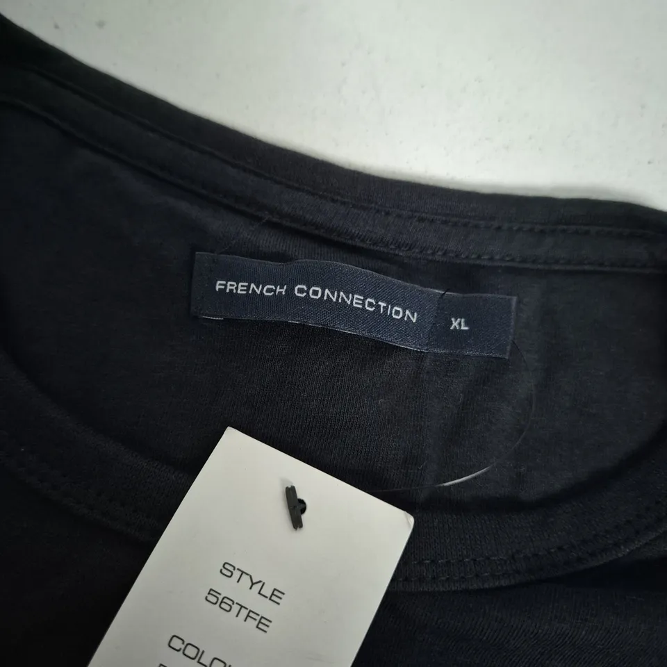 FRENCH CONNECTION MEN'S DARK NAVY LONG-SLEEVE T-SHIRT, XL