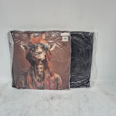 LOT OF 16 AS NEW TOP DOG GIRAFFE THEMED FILLED CUSHIONS - 45X45CM