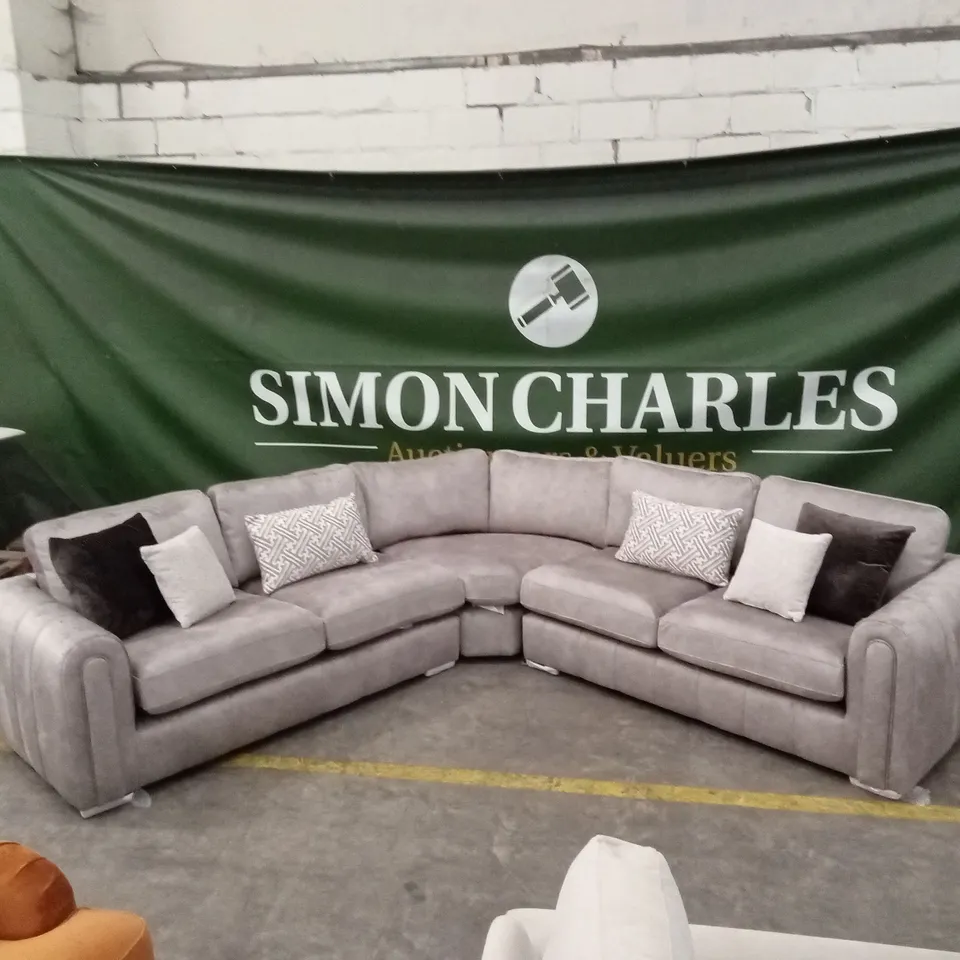 AMARA CORNER GROUP SOFA - STONE RRP £2849