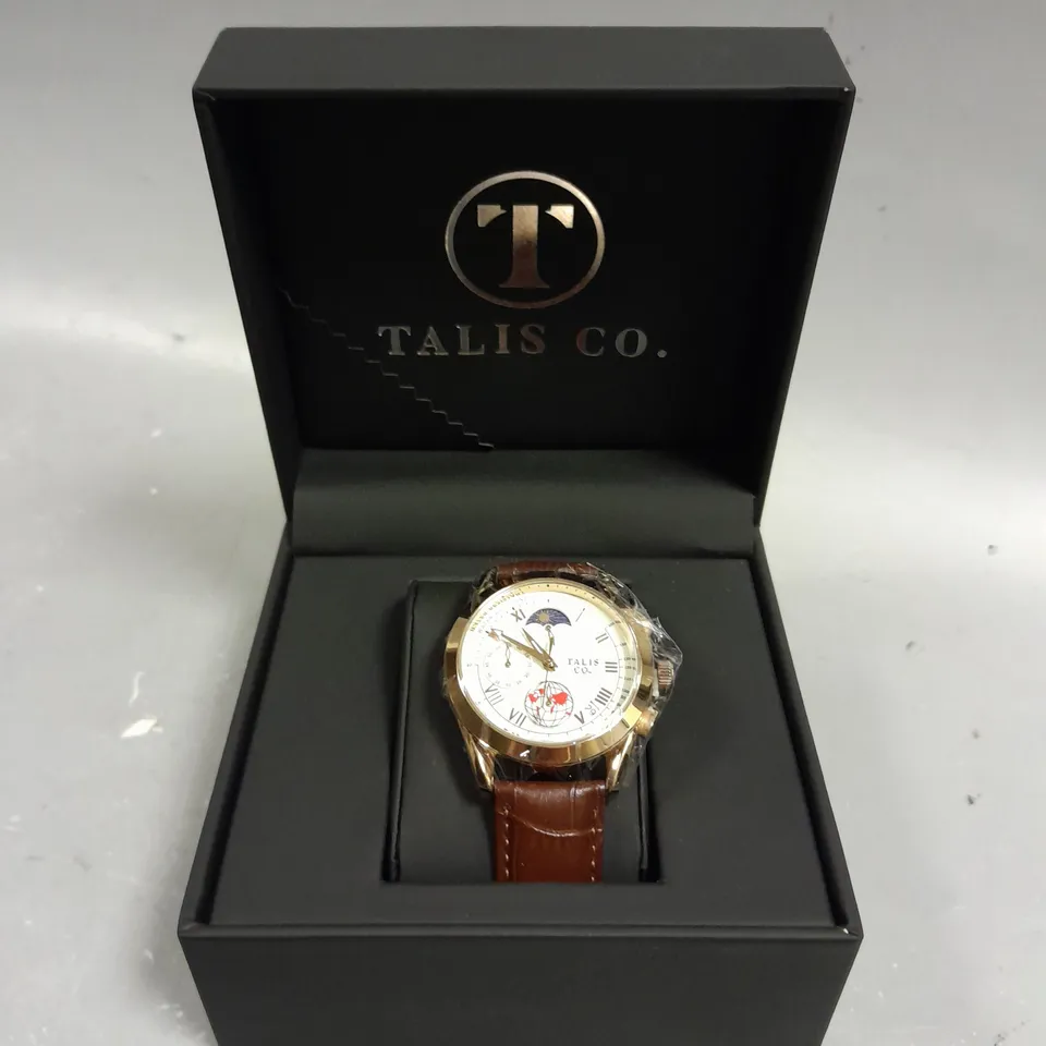 TALIS CO 7120 CHRONOGRAPH WATCH MOON PHASE MOVEMENT