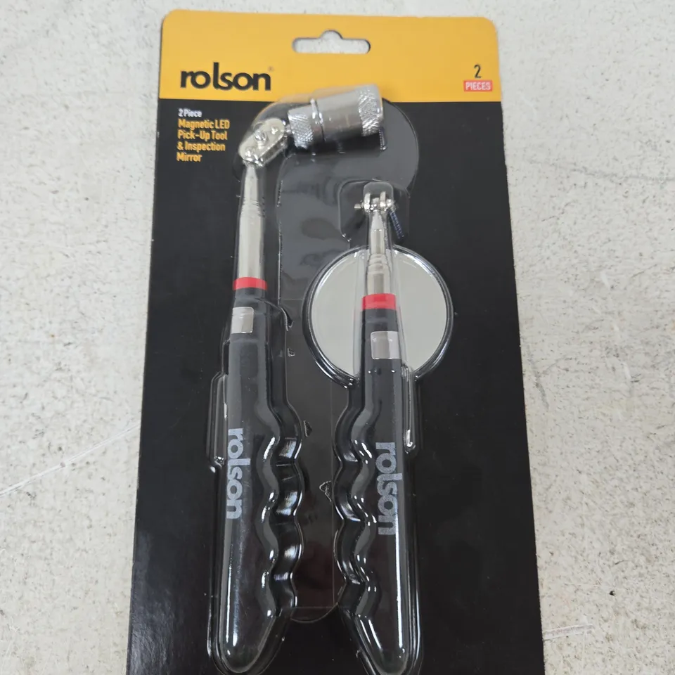 ROLSON MAGNETIC LED PICK-UP TOOL & INSPECTION MIRROR