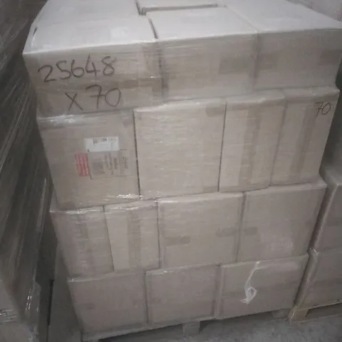 A PALLET CONTAINING APPROXIMATELY 60 EURO PAIR OF TEARDROP TOUCH TABLE LAMP COPPER BLACK SHADE