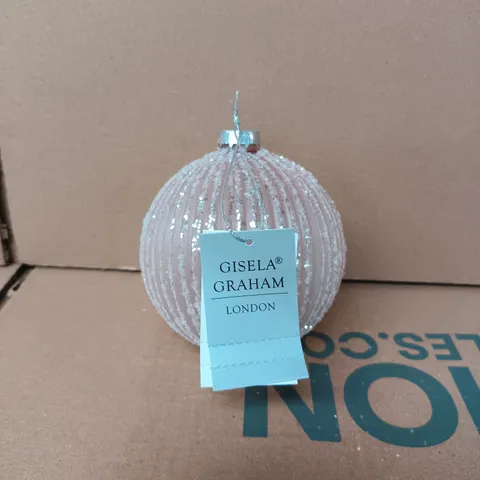 APPROXIMATELY 48 GISELA GRAHAM IRIDESCENT GLASS SPARKLE RIBBED BAUBLES