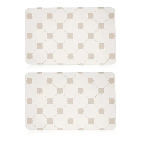 SIMPLI SET OF 2 QUICK DRYING STONE BATH MATS IN STONE