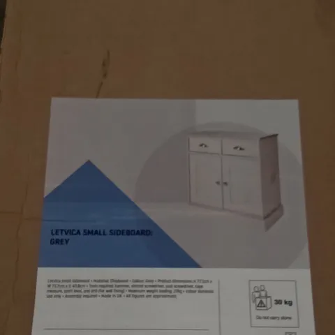 BOXED LETVICA SMALL SIDE BOARD - GREY