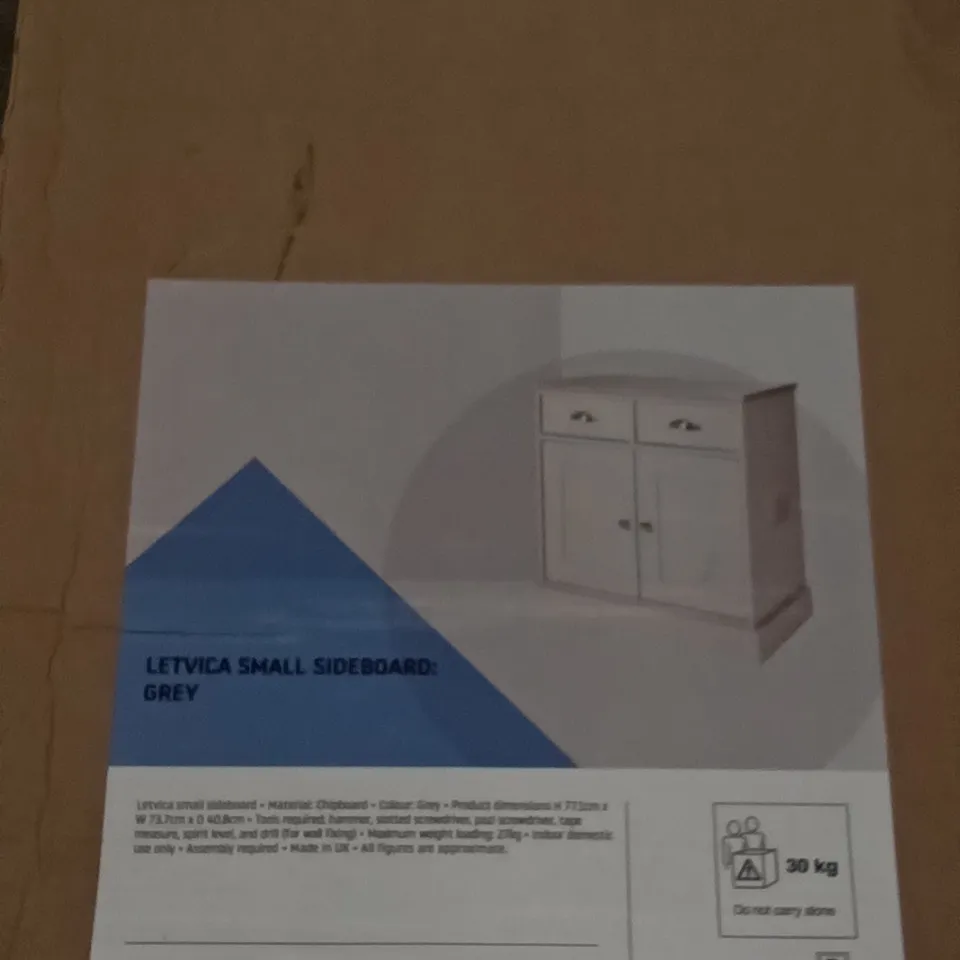 BOXED LETVICA SMALL SIDE BOARD - GREY 