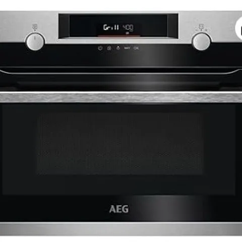 AEG 6000 SOLO MICROWAVE & GRILL BUILT IN OVEN KME525860M, 42L CAPACITY, MULTIPLE FUNCTIONS, DEFROSTING, CLEAN ENAMEL, LED DISPLAY, CHILD LOCK, ANTIFINGERPRINT COATING, STAINLESS STEEL