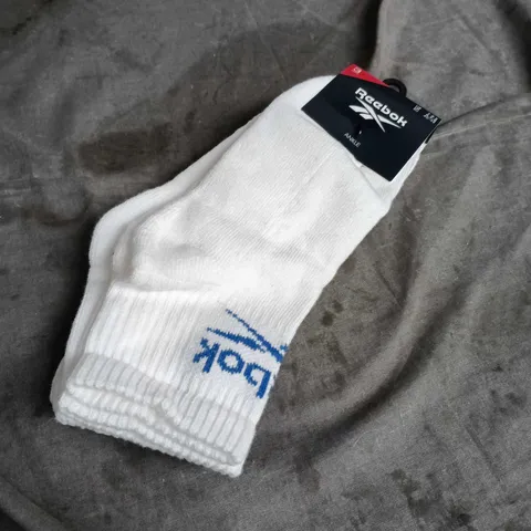 REEBOK ANKLE SOCK – WHITE SIZE UK 6.5-8