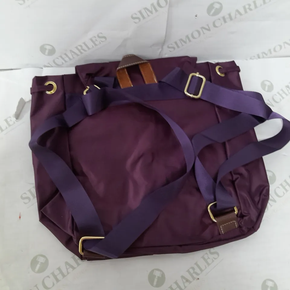 HOUSE OF BRAUR NYLON RUCKSACK IN PURPLE RRP £59.95