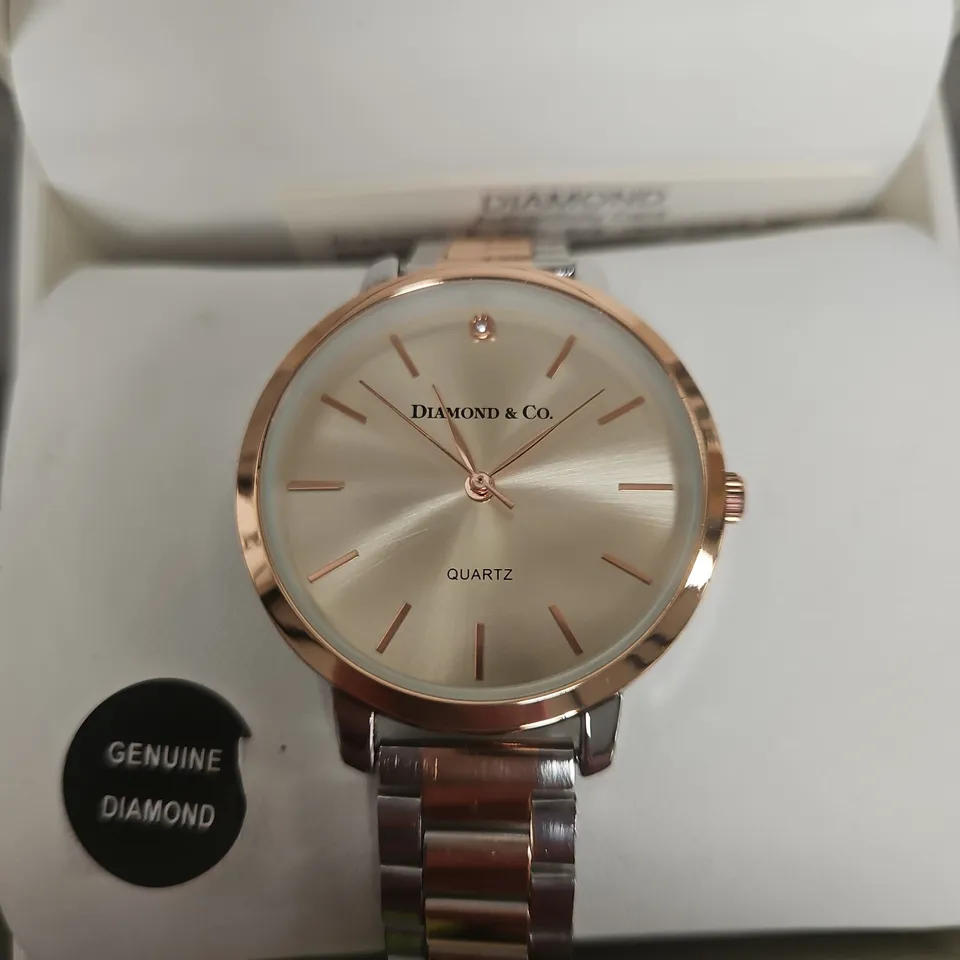 DIAMOND & CO. LONDON TWO-TONE QUARTZ WRISTWATCH 