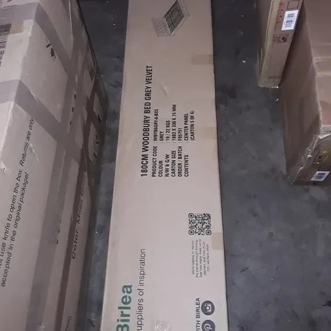 OANELBOXED 180CM WOODBURY GREY VELVET BEDFRAME PART - 5 OF 6 ONLY CENTER PANEL