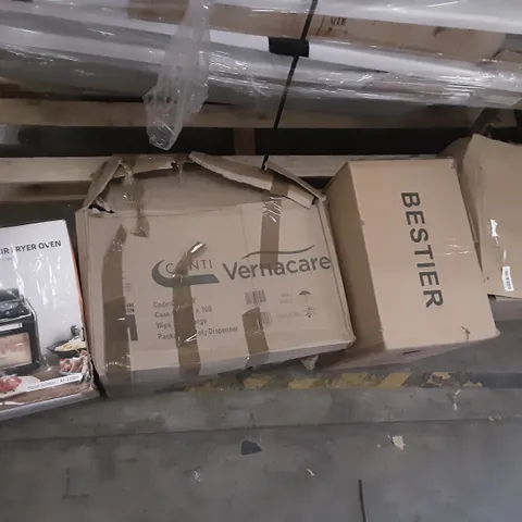 PALLET OF ASSORTED PRODUCTS INCLUDING YEEYO 10 IN 1 AIR FRYER OVEN, BESTIER, CONTI VERNACARE, COMHOMA OFFICE CHAIR