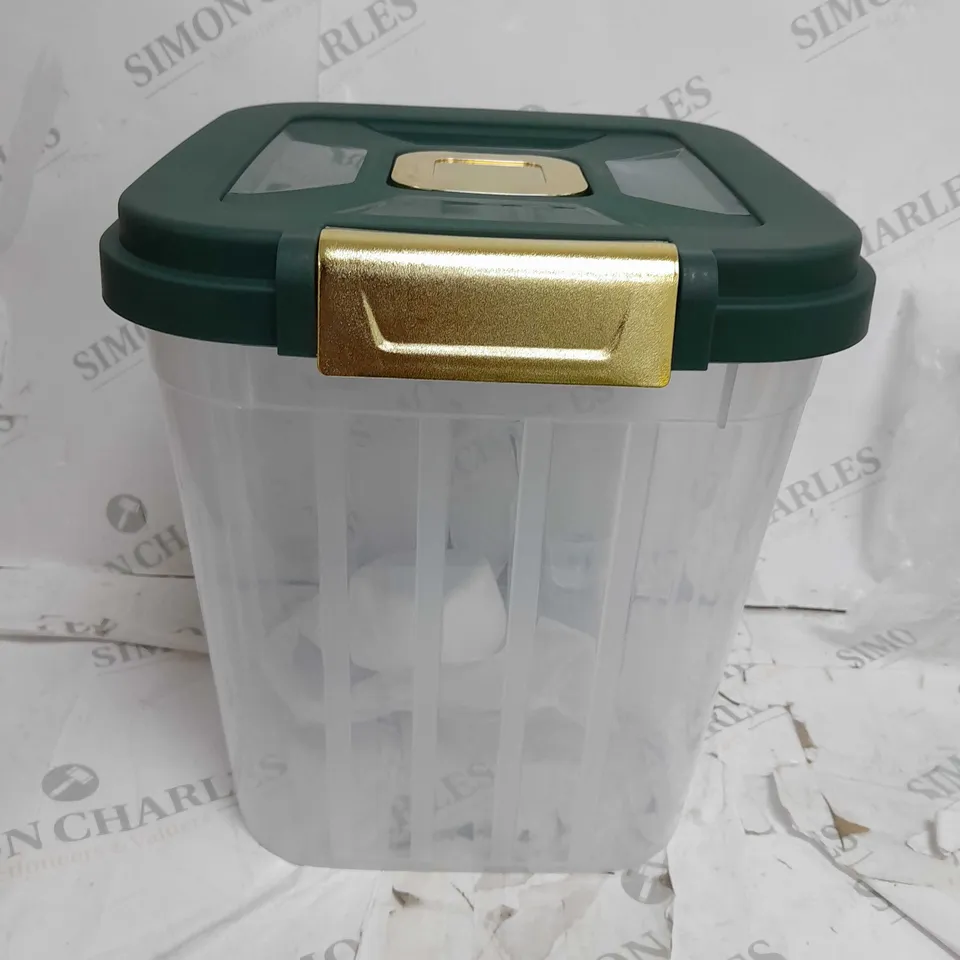 GREEN AND GOLD STORAGE BOX