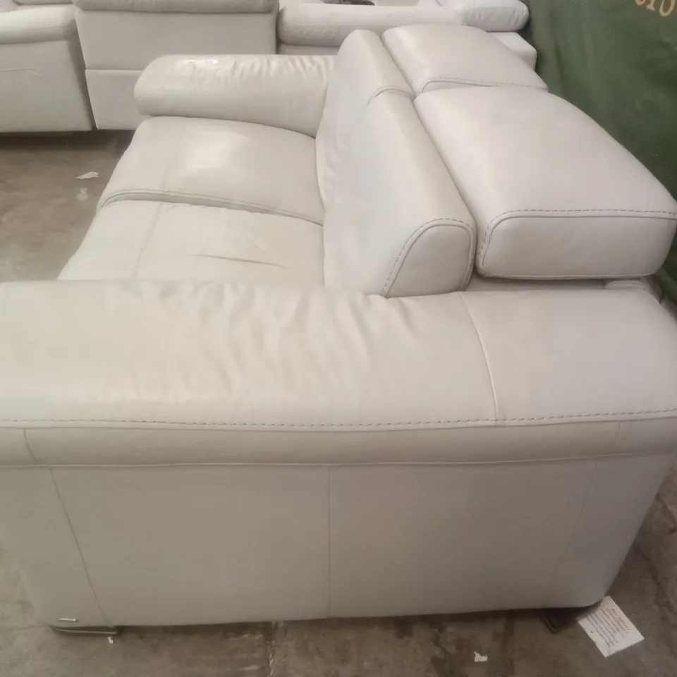 2 SEATER SOFA - GREY LEATHER