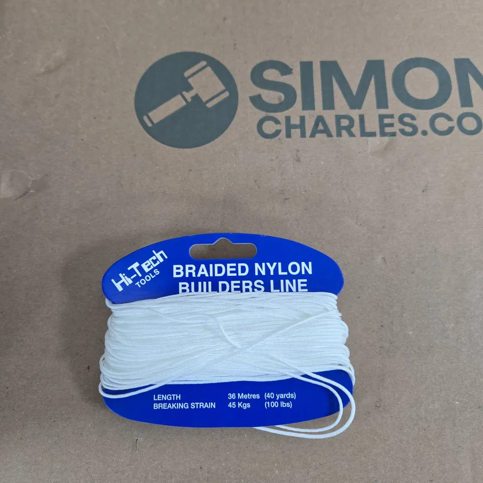 TOTE OF APPROXIMATELY 15 ASSORTED ITEMS TO INCLUDE: NYLON BUILDERS LINE 