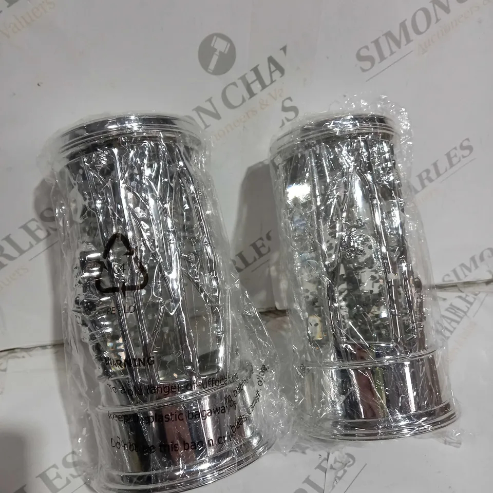 OUTLET HOME REFLECTIONS SET OF 2 PRELIT SWIRLING PILLA