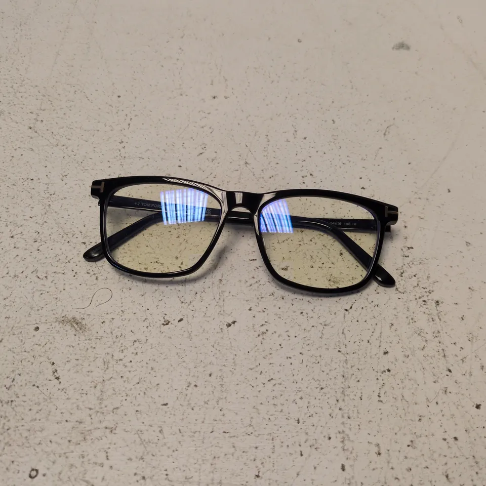 TOM FORD EYEGLASSES – BLACK RECTANGULAR FRAME, MADE IN ITALY