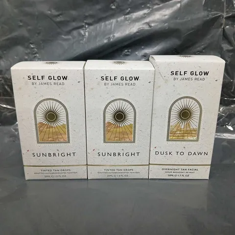 SELF GLOW BY JAMES READ SUNBRIGHT TINTED TAN DROPS 30ML - X3