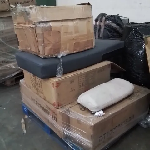 PALLET OF ASSORTED INCOMPLETE SOFA AND FURNITURE PARTS