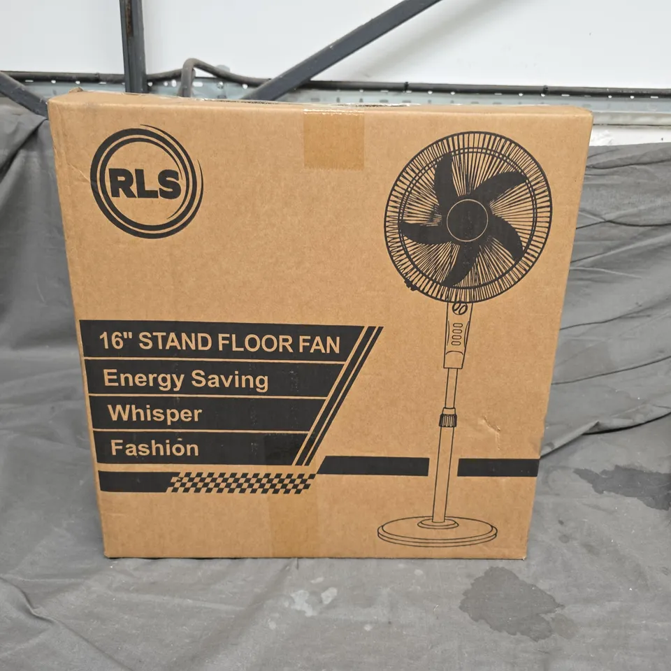 BOXED RLS 16" STAND FLOOR FAN