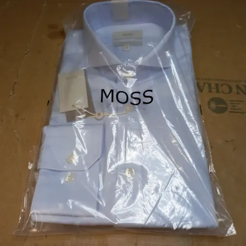 MOSS TAILORED LIGHT BLUE BUTTONED SHIRT - SIZE 15