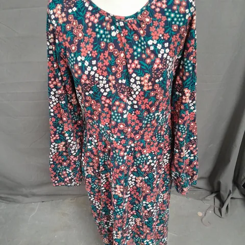 BRAKEBURN WINTER DITSY MIDI DRESS IN MULTI SIZE 14