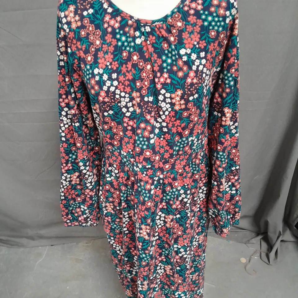 BRAKEBURN WINTER DITSY MIDI DRESS IN MULTI SIZE 14